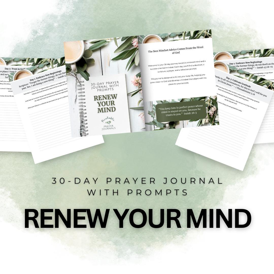 30 Day Renew Your Mind Printable Prayer Journal